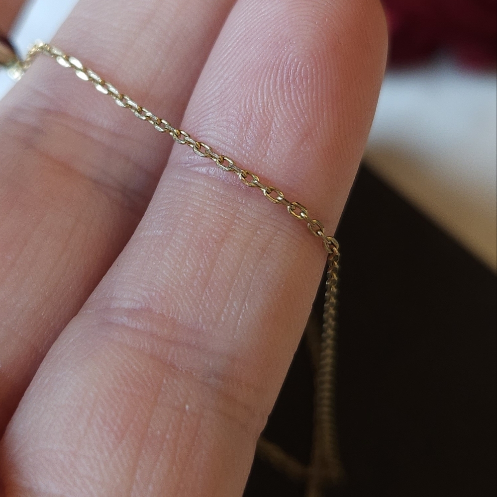 Vintage Dainty Crystal Curve Bar Gold Necklace - Picture 5 of 16